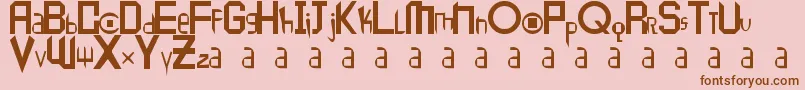 Peace1 Font – Brown Fonts on Pink Background