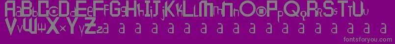 Czcionka Peace1 – szare czcionki na fioletowym tle