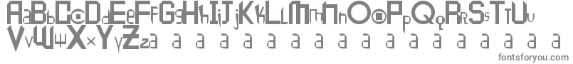 フォントPeace1 – 白い背景に灰色の文字