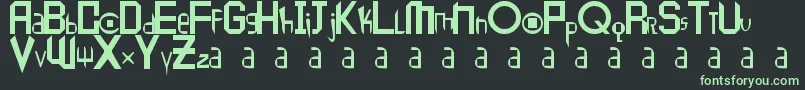 Peace1 Font – Green Fonts on Black Background