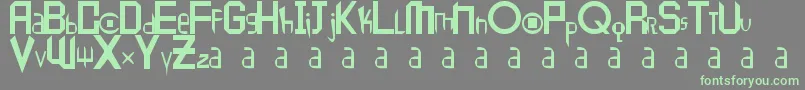 フォントPeace1 – 灰色の背景に緑のフォント