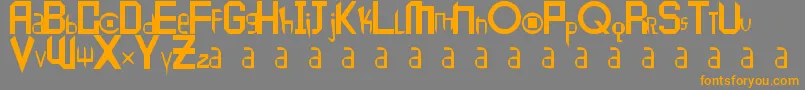 Peace1 Font – Orange Fonts on Gray Background