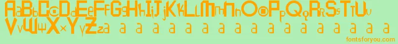 Peace1 Font – Orange Fonts on Green Background