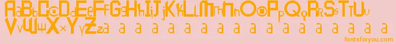 Peace1 Font – Orange Fonts on Pink Background