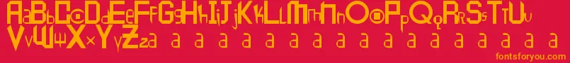 Peace1 Font – Orange Fonts on Red Background