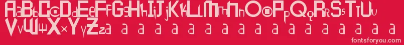 Peace1 Font – Pink Fonts on Red Background