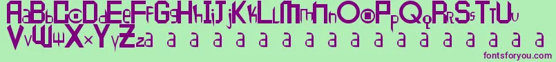 Peace1 Font – Purple Fonts on Green Background