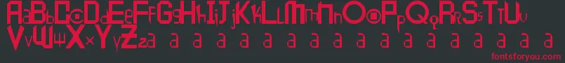 フォントPeace1 – 黒い背景に赤い文字