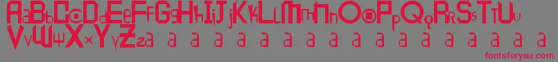 フォントPeace1 – 赤い文字の灰色の背景