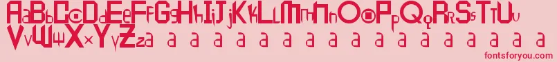 Peace1 Font – Red Fonts on Pink Background