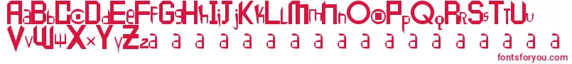Peace1 Font – Red Fonts on White Background