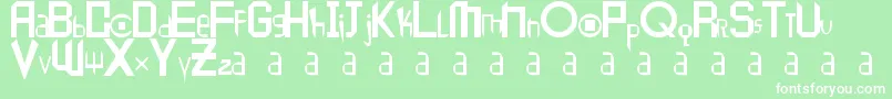 Peace1 Font – White Fonts on Green Background