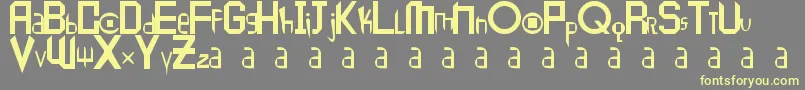 Peace1 Font – Yellow Fonts on Gray Background