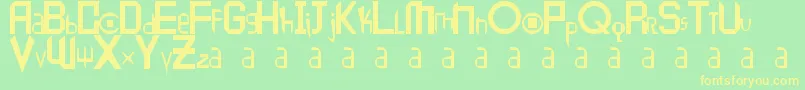 Peace1 Font – Yellow Fonts on Green Background