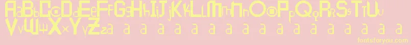 Peace1 Font – Yellow Fonts on Pink Background