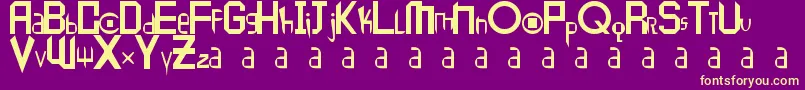 Peace1 Font – Yellow Fonts on Purple Background