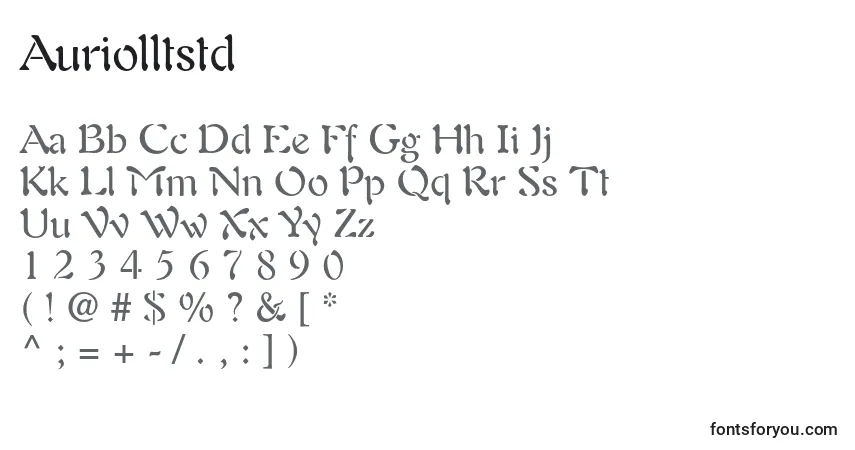 Auriolltstdフォント–アルファベット、数字、特殊文字