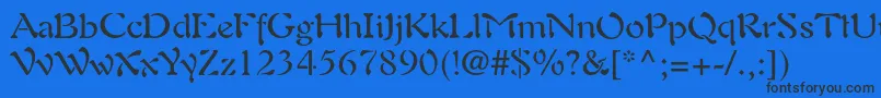 Auriolltstd Font – Black Fonts on Blue Background