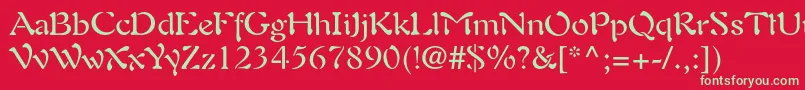 Auriolltstd Font – Green Fonts on Red Background