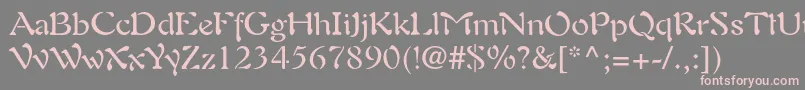 Auriolltstd Font – Pink Fonts on Gray Background