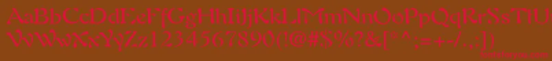 Auriolltstd Font – Red Fonts on Brown Background