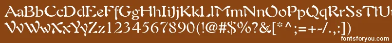 Auriolltstd Font – White Fonts on Brown Background