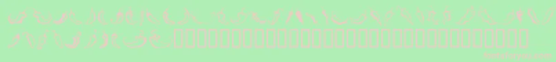 ChiliPepperDingbats-fontti – vaaleanpunaiset fontit vihreällä taustalla