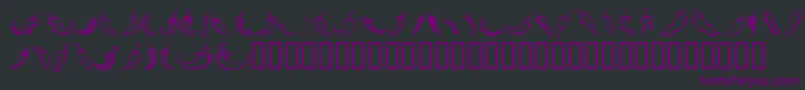 Шрифт ChiliPepperDingbats – фиолетовые шрифты на чёрном фоне