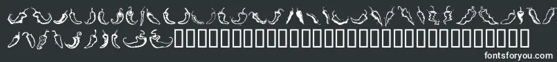 ChiliPepperDingbats Font – White Fonts on Black Background