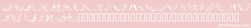 ChiliPepperDingbats Font – White Fonts on Pink Background