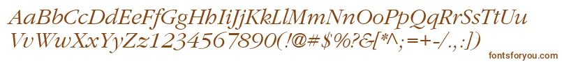 Шрифт ClassicRussianItalic.001.001 – коричневые шрифты