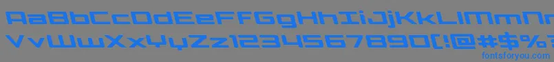 Phoenicialowercaseleft-Schriftart – Blaue Schriften auf grauem Hintergrund