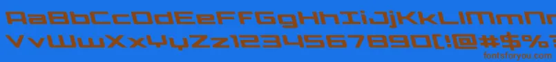 Police Phoenicialowercaseleft – polices brunes sur fond bleu