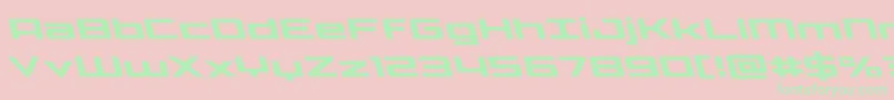fuente Phoenicialowercaseleft – Fuentes Verdes Sobre Fondo Rosa