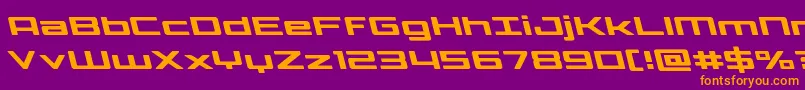 Phoenicialowercaseleft Font – Orange Fonts on Purple Background