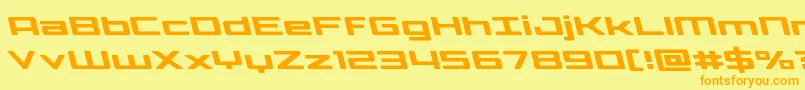 Phoenicialowercaseleft Font – Orange Fonts on Yellow Background