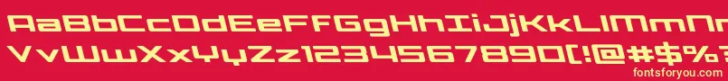 Phoenicialowercaseleft Font – Yellow Fonts on Red Background