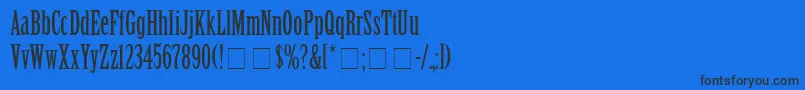フォントSentinalSsi – 黒い文字の青い背景