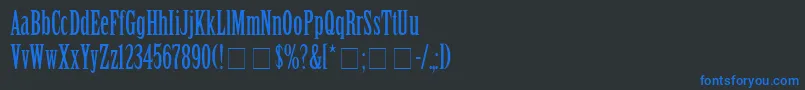 SentinalSsi Font – Blue Fonts on Black Background