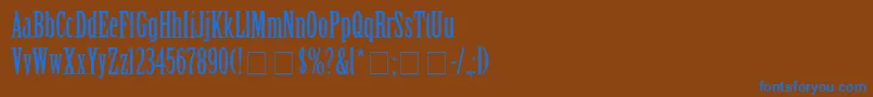 SentinalSsi Font – Blue Fonts on Brown Background