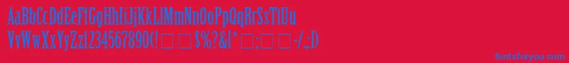 SentinalSsi Font – Blue Fonts on Red Background