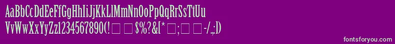 SentinalSsi Font – Green Fonts on Purple Background