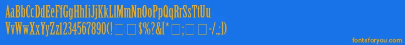 SentinalSsi Font – Orange Fonts on Blue Background