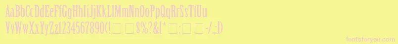 SentinalSsi Font – Pink Fonts on Yellow Background