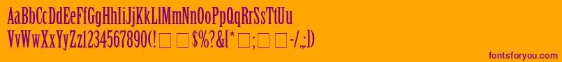 SentinalSsi Font – Purple Fonts on Orange Background