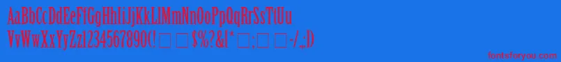 SentinalSsi Font – Red Fonts on Blue Background