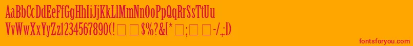 SentinalSsi Font – Red Fonts on Orange Background