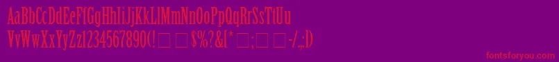 SentinalSsi Font – Red Fonts on Purple Background