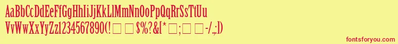 SentinalSsi-fontti – punaiset fontit keltaisella taustalla