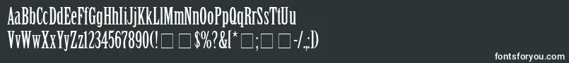 SentinalSsi-fontti – valkoiset fontit mustalla taustalla